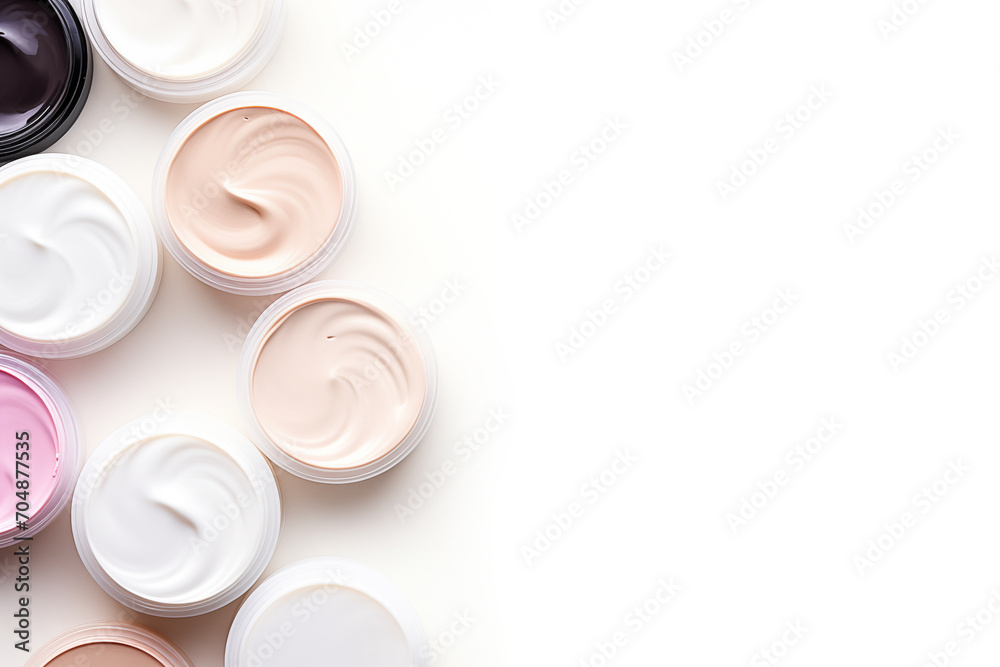 set of gel polishes on a light background set of gel polishes on a light background