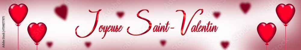 Fototapeta premium Bannière Joyeuse Saint-Valentin