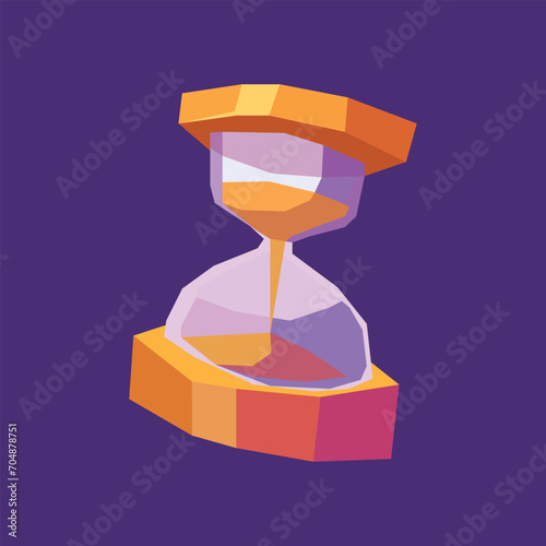 Hourglass in 2D style. Vector image