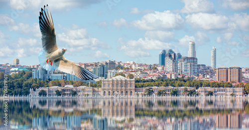 The Dolmabahce Palace view from the Bosphorus - Istanbul, Turkey