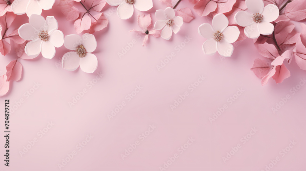 Banner with flowers