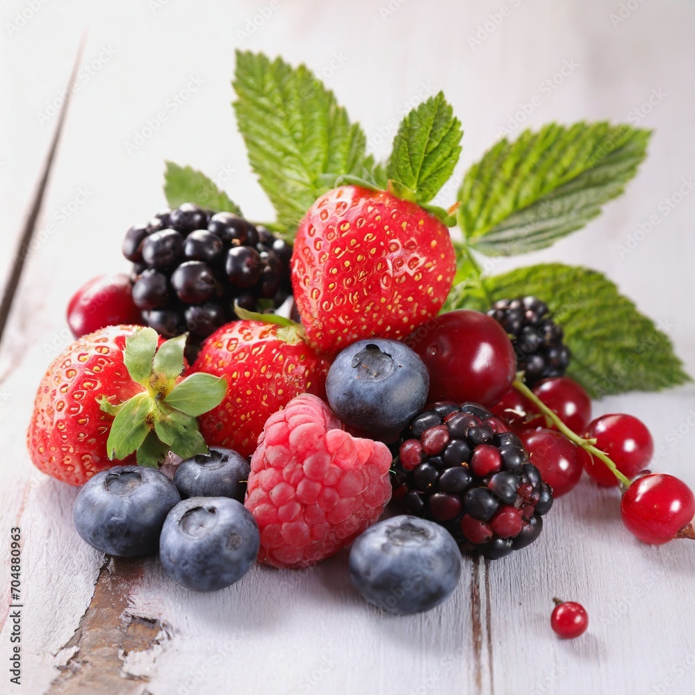 Up Close with Nature's Jewels: Ripe Summer Berries Up Close with Nature's Jewels: Ripe Summer Berries