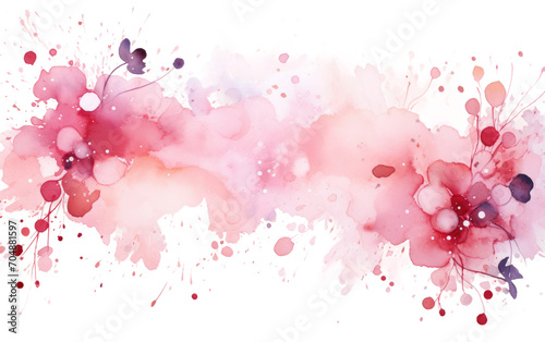 Unfiltered Image Showing Watercolor Design on an Invite Card Isolated on Transparent Background PNG.