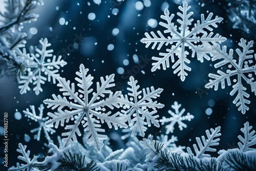 christmas background with snowflakes © Areeba ARTS