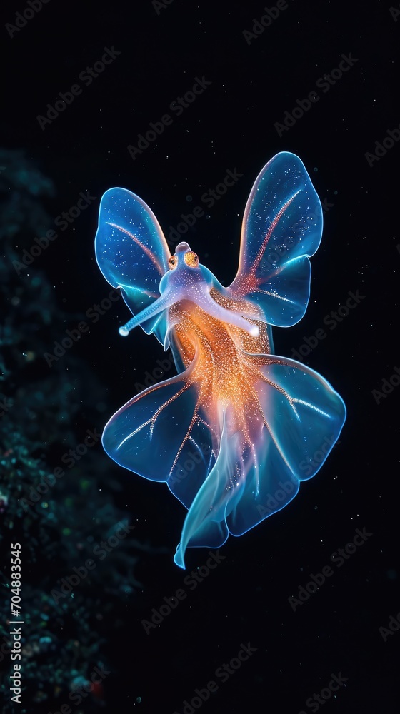 Naklejka premium Sea butterflies are one of the most amazing groups of planktonic creatures.
