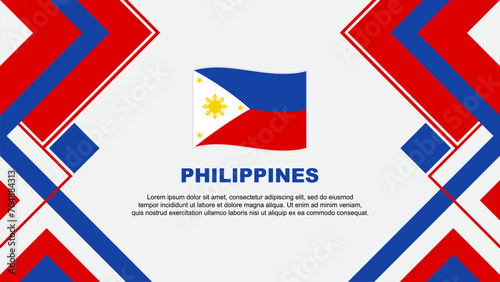 Philippines Flag Abstract Background Design Template. Philippines Independence Day Banner Wallpaper Vector Illustration. Philippines Banner