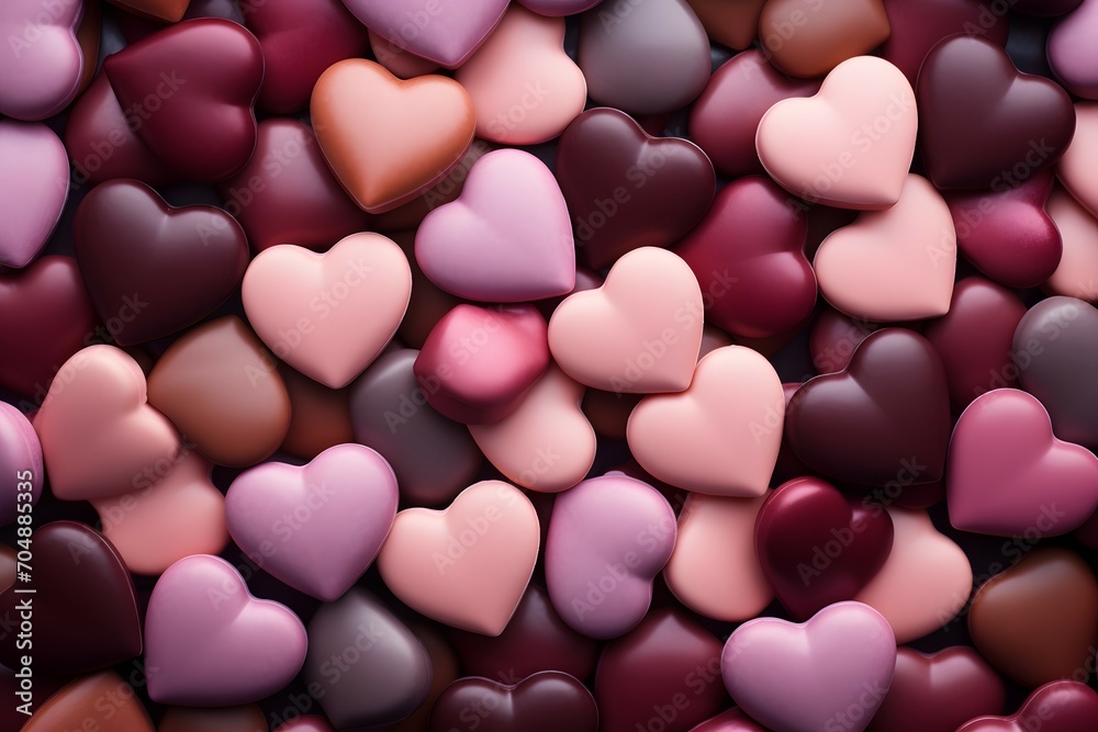 Valentine's Day Background with Hearts