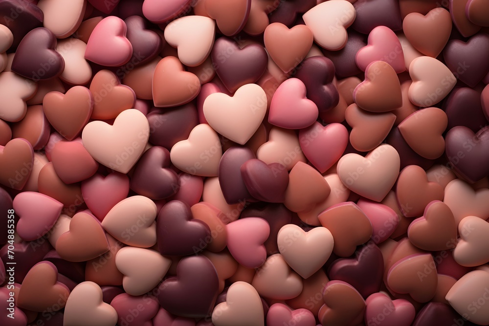 Valentine's Day Background with Hearts