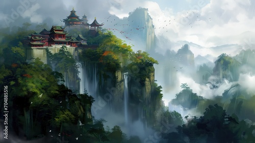 Abstract Ancient China, Wudang Generative AI