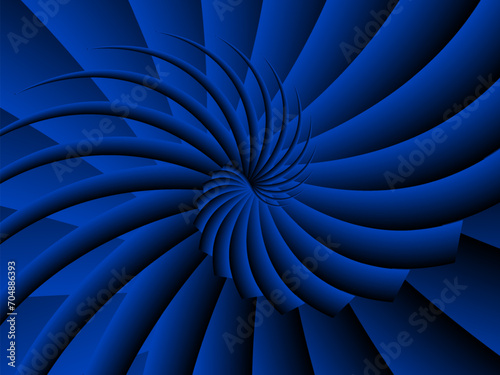 a blue spiral design with a black background  abstract blue spiral fractal burst background   wallpaper design 