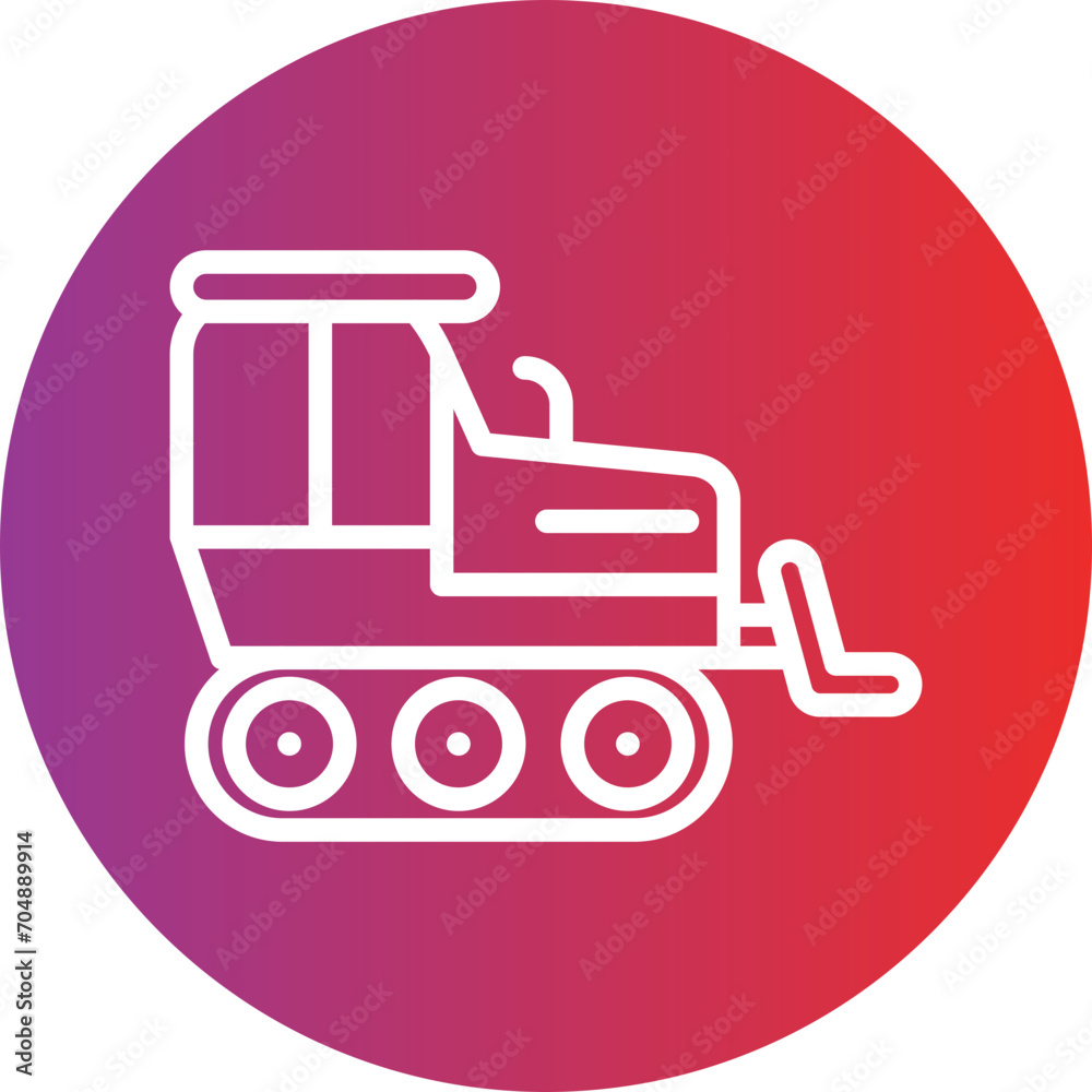 Bulldozer vector icon style Bulldozer vector icon style