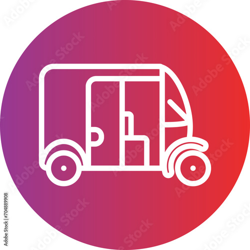 Rickshaw vector icon style