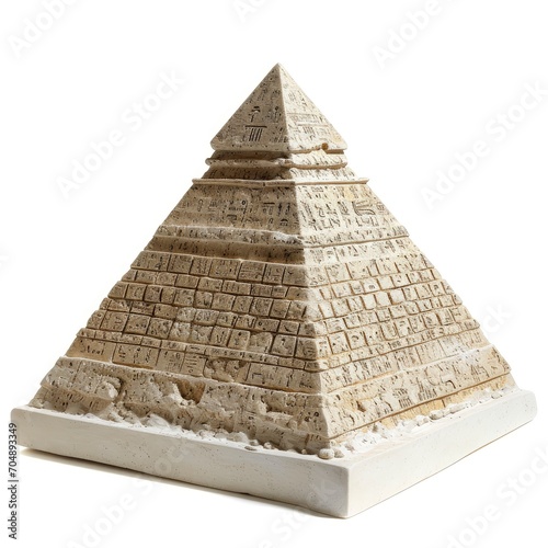 Great Pyramid of Giza miniature replica, isolated on white background