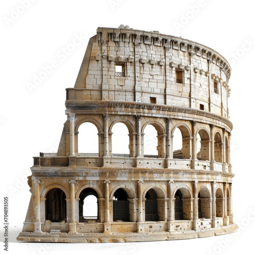 The Colosseum miniature replica, isolated on white background photo