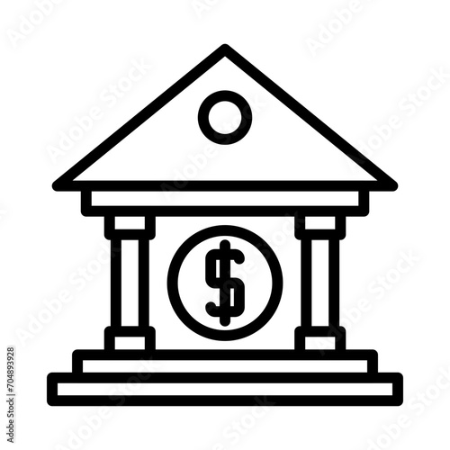 Bank Line Icon
