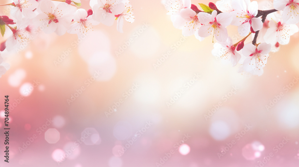blurry pink blossoms with bokeh lights background blurry pink blossoms with bokeh lights background