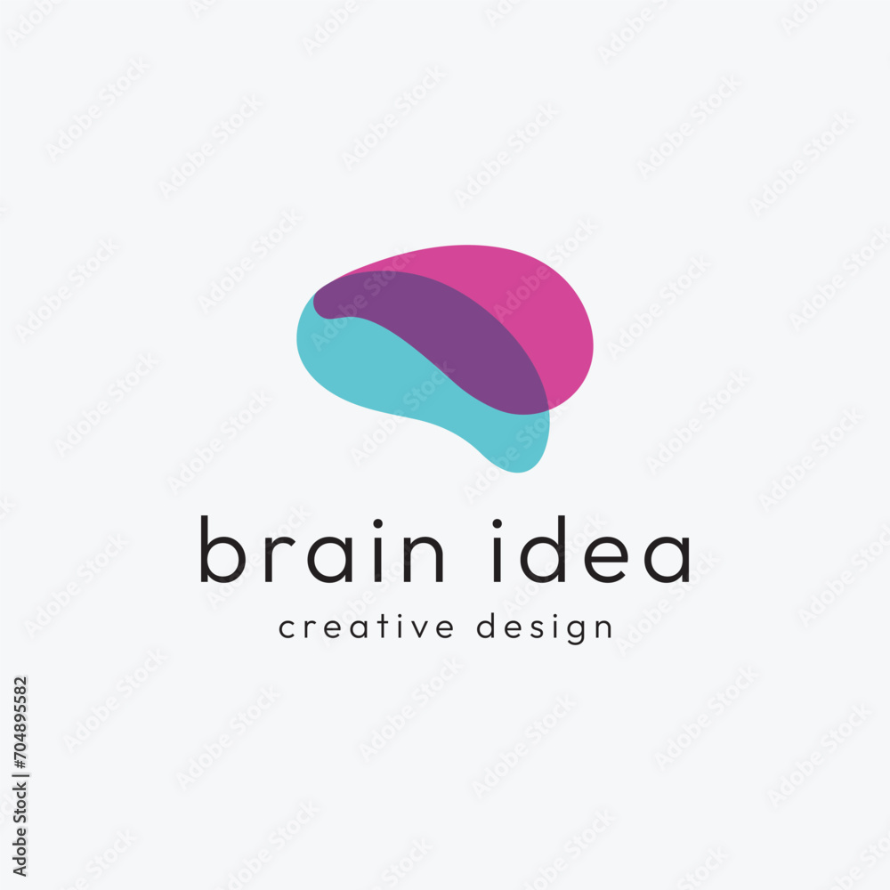 unique colorful brain logo template design with creative ideas. unique colorful brain logo template design with creative ideas.