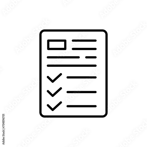 Checklist outline icons, minimalist vector illustration ,simple transparent graphic element .Isolated on white background © Upnowgraphic Studio