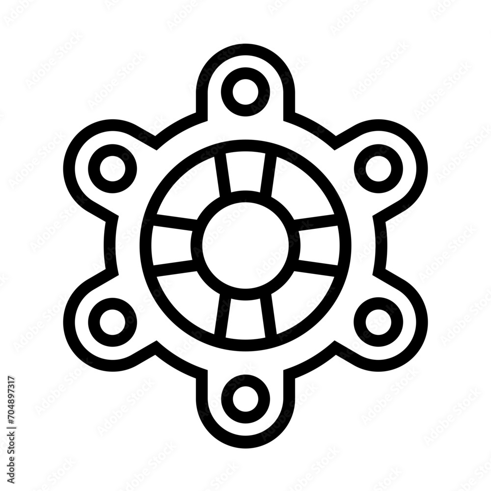 Fototapeta premium Gear Line Icon