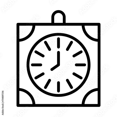 Wall Clock Line Icon