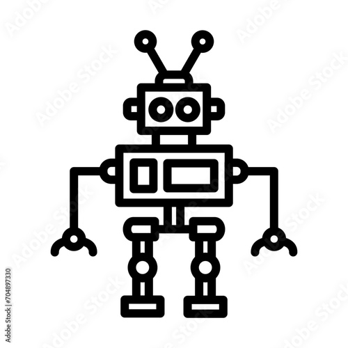 Robot Line Icon