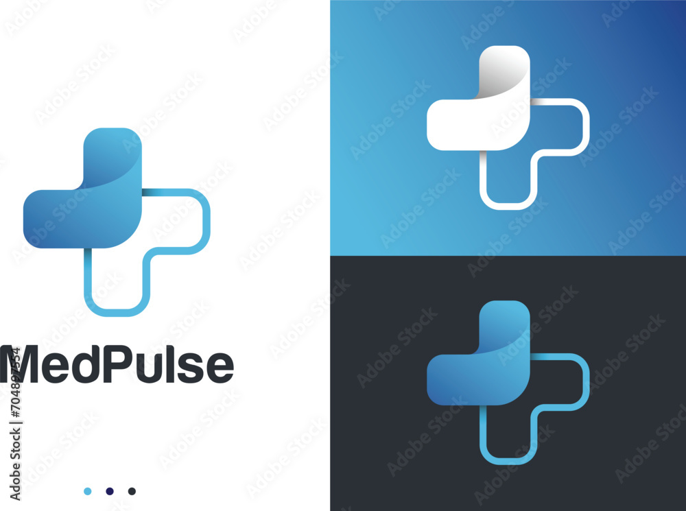 Fototapeta premium Vector Medical logo design plus icon