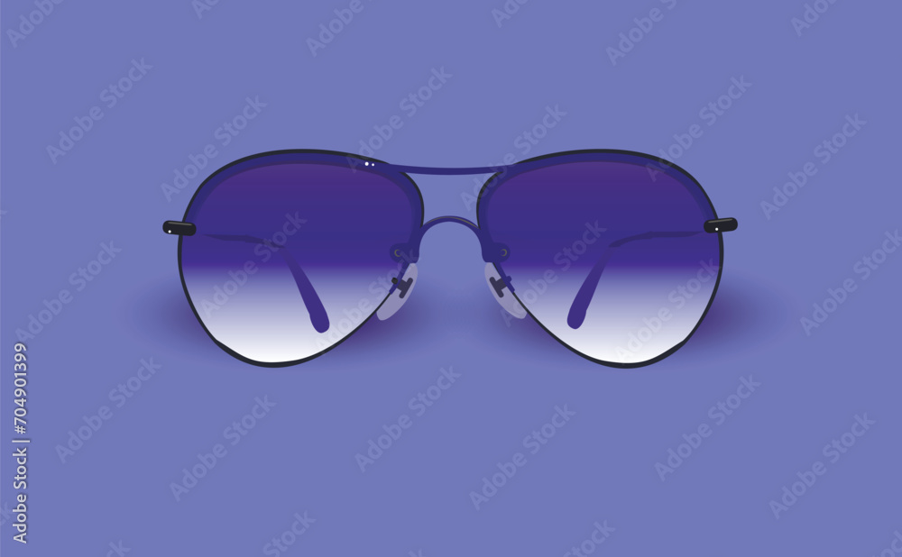 Aviator sunglasses on a purple background in trendy color. Travel accessory. copy space. Aviator sunglasses on a purple background in trendy color. Travel accessory. copy space.