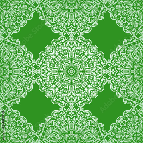 Seamless pattern with mandalas. For fabric design, wallpapers, backgrounds, wrapping paper and so on. Vector