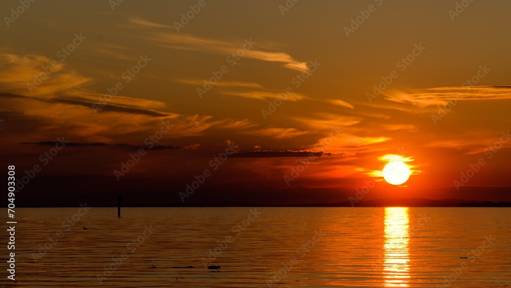 Obraz premium Sunset, Lake 