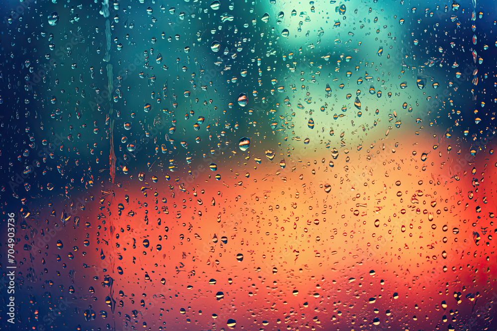 Rain on the glass background