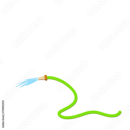 illustration of a water hose that flows water