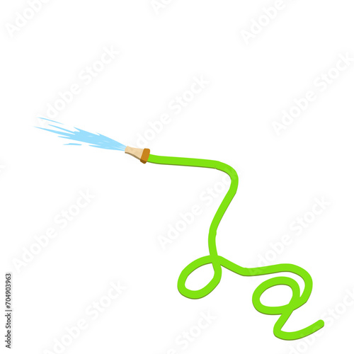 illustration of a water hose that flows water
