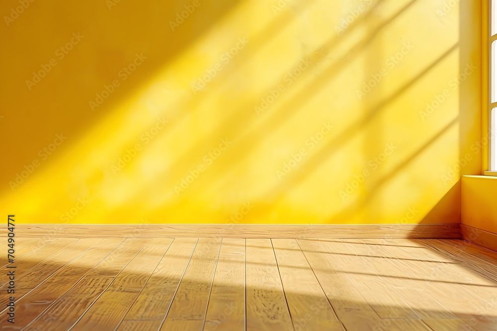 Yellow wall with drop shadow and light for background banner template Yellow wall with drop shadow and light for background banner template