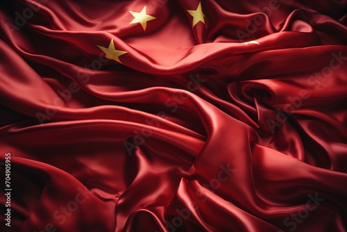 Red Chinese flag with yellow stars