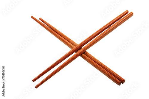 Navigating Flavors with Chopsticks Isolated On Transparent Background