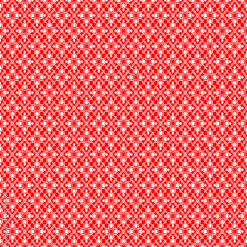 pattern with hearts white and red 