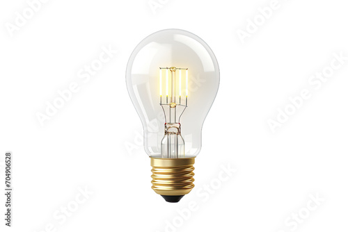 Cool White Bulb Isolated On Transparent Background