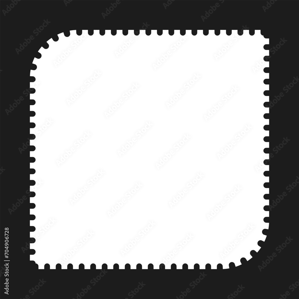 Perforated Edge Square Leaf Border Frame Perforated Edge Square Leaf Border Frame