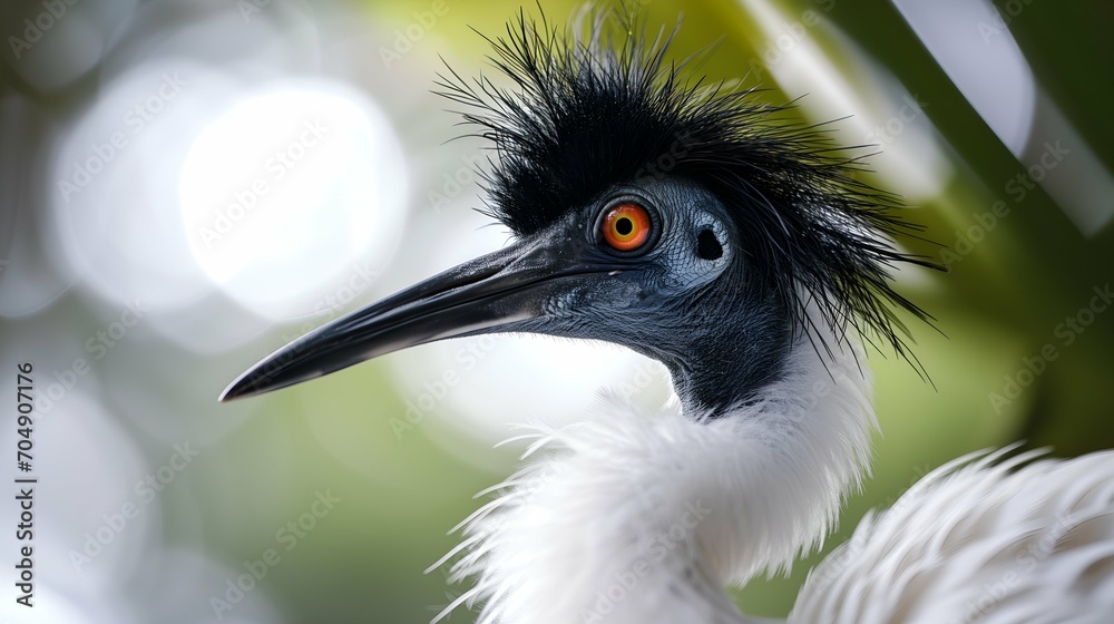 Fototapeta premium Portrait of a crowned crane (Egretta garzetta)