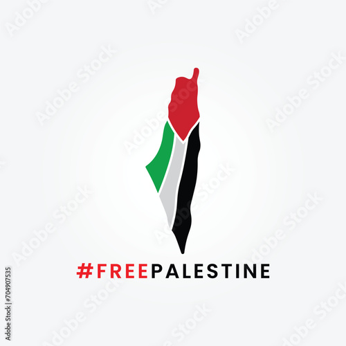 international day of solidarity with the palestinian people with flag vector illustration