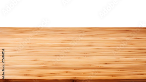 Empty bamboo wood table top transparent bg