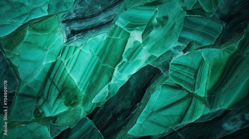 Obraz na płótnie Close up of a green jade texture, emerald gem stone  w salonie