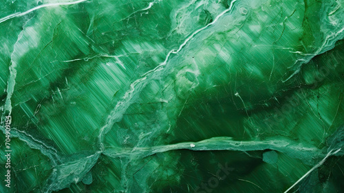 Close up of a green jade texture, emerald gem stone 