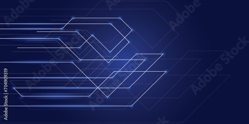 Abstract lines and dots connect background. Technology connection digital data and big data concept. 抽象的な線と点が背景を接続します。 テクノロジー接続デジタルデータ。 テクノロジースタイルの抽象的な背景
