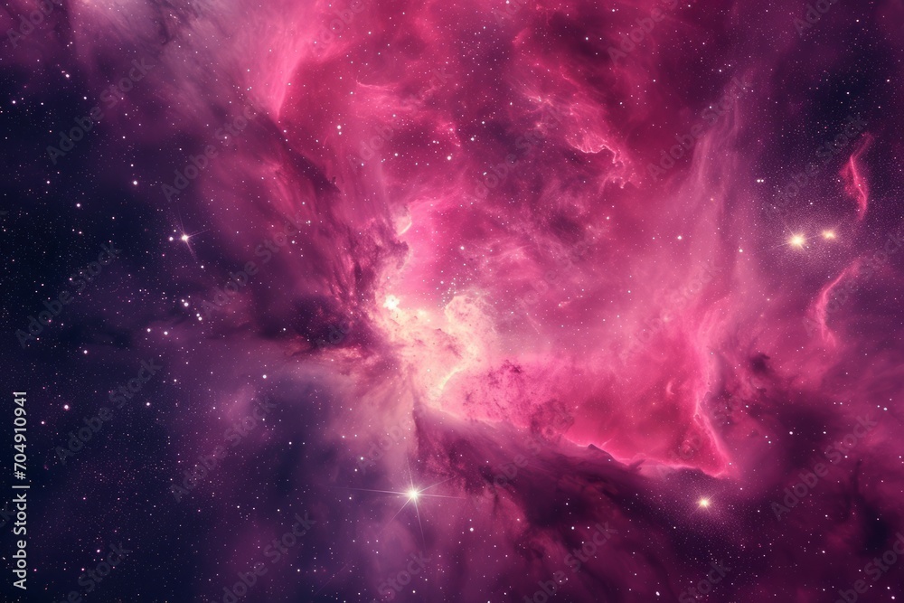 Pink nebula space background

 - obrazy, fototapety, plakaty 