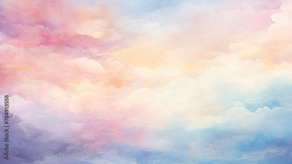 Abstract clouds watercolor