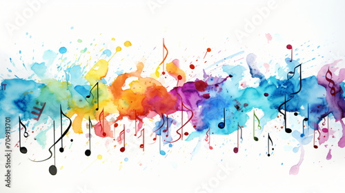 Abstract musical high vertical space background