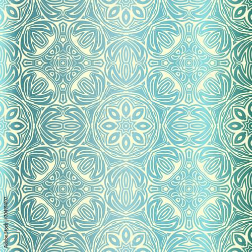 Seamless pattern with mandalas. For fabric design, wallpapers, backgrounds, wrapping paper and so on. Vector