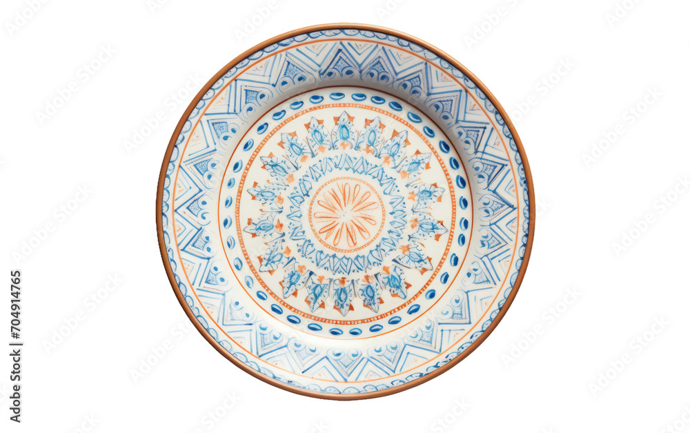 Cultural Heritage Plate Isolated on Transparent Background PNG.