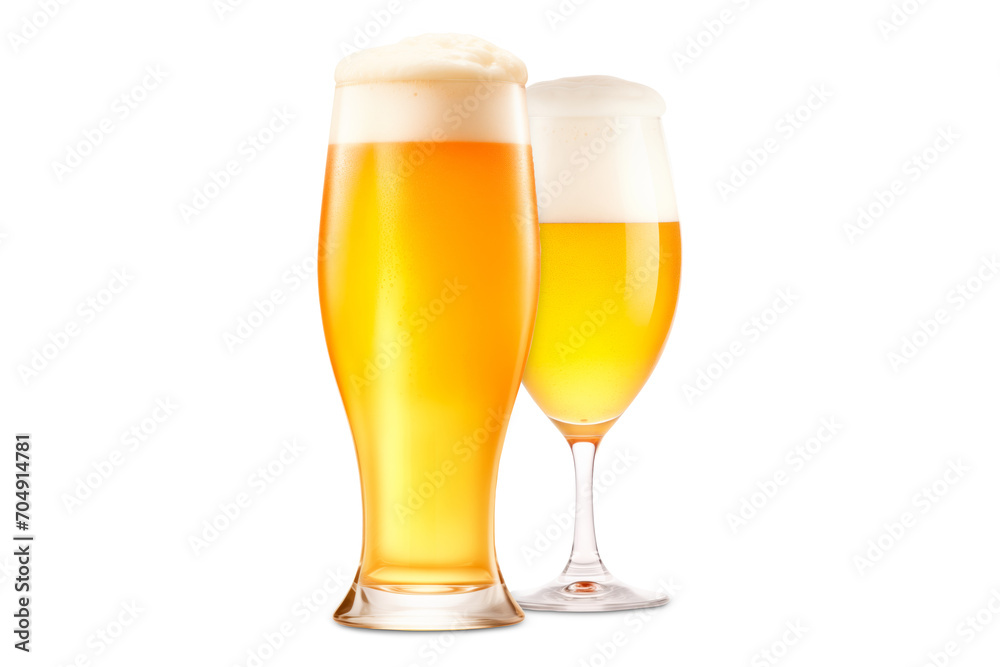 Set of Beer glasses on a white background. Mugs with drink like Ipa, Pale Ale, Pilsner, Porter or Stout Set of Beer glasses on a white background. Mugs with drink like Ipa, Pale Ale, Pilsner, Porter or Stout